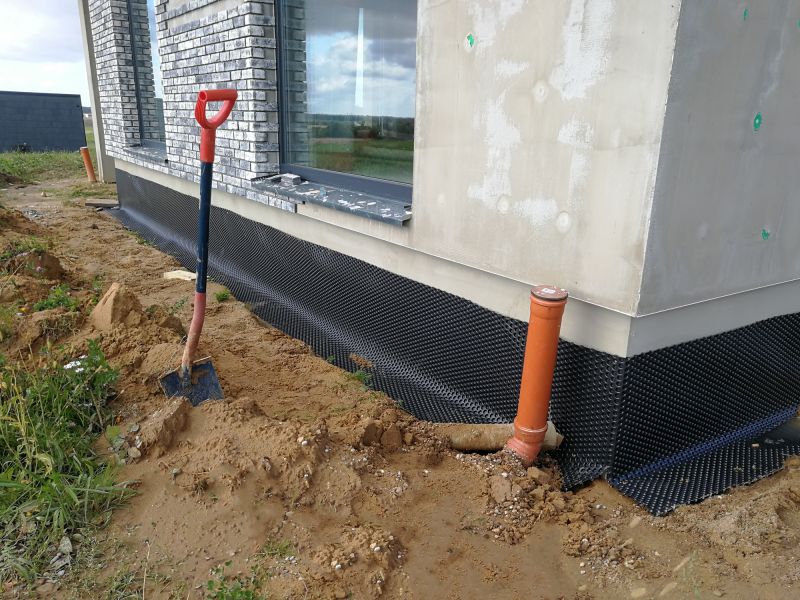 Drainage Gravel and Pipe Setup